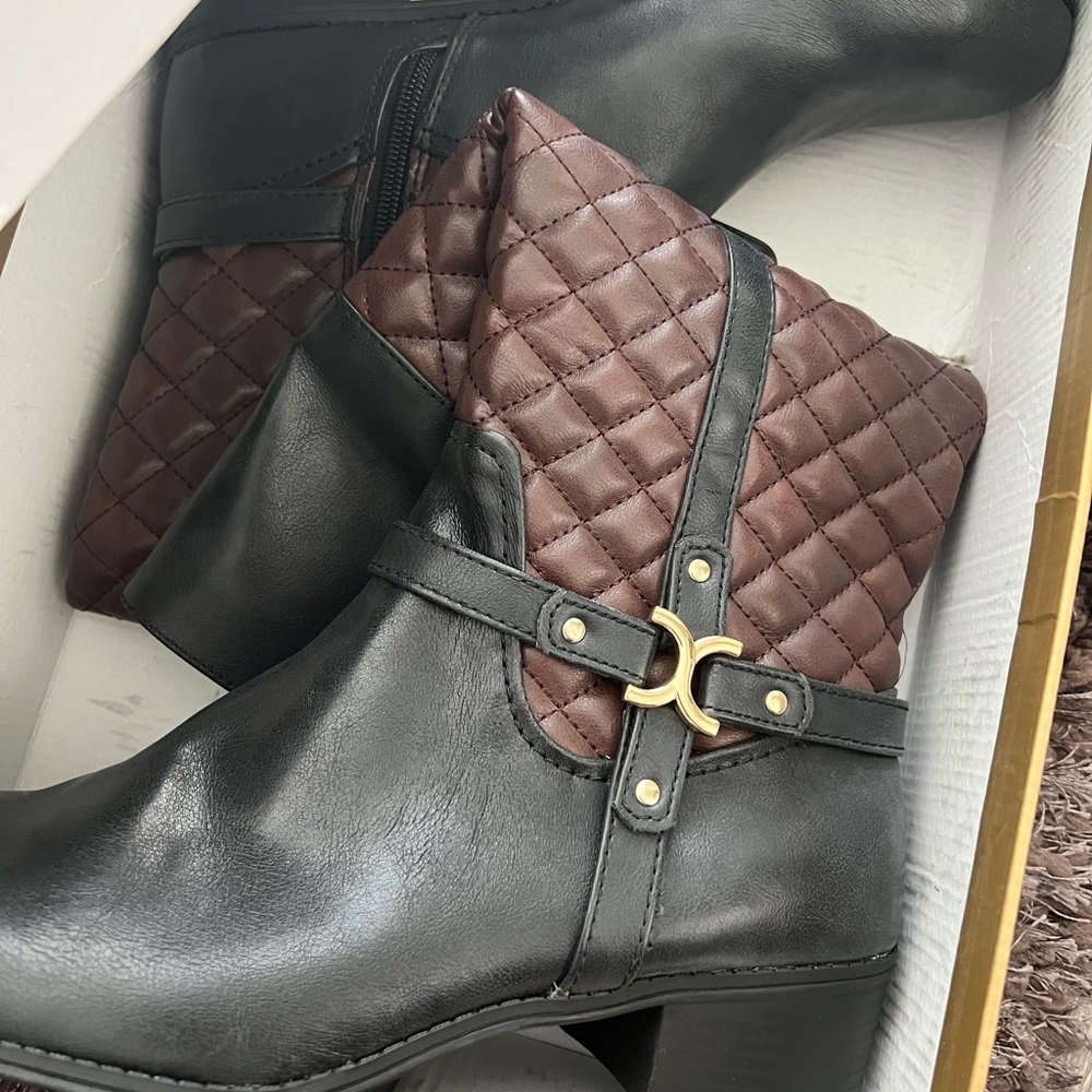 Black and Brown Boots